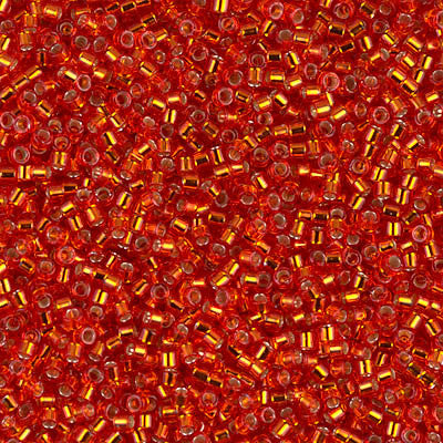 Bead 11/0 - DB0043 - Silver Lined Flame Red